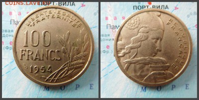 Франция 100 франков, 1954 - 11
