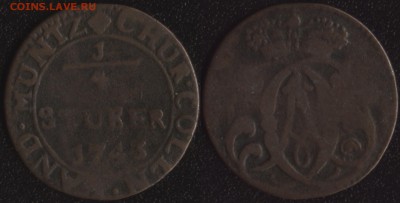 Мелочь старой Германии на оценку - Кёльн 1-4 стивера 1743 - 350