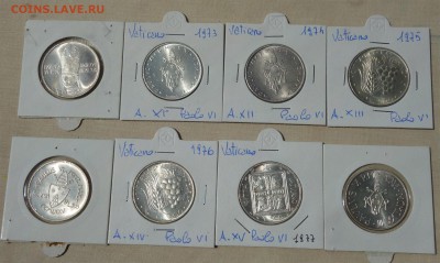 500 лир Ватикан 1969-78, 8 монет - vat1