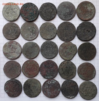 Лот денга 1730-54 25 штук до 20-08-2019 до 22-00 по Москве - Денга Р