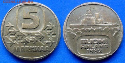 Финляндия - 5 марок 1982 года (Ледокол Урхо) до 25.08 - Финляндия 5 марок 1982