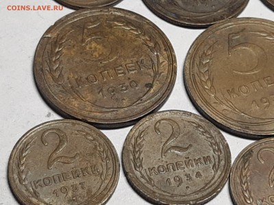 2-3-5 копеек.Чердачные.10 шт.1928-52г.Патина.до 26.08. 22-00 - двушки 006