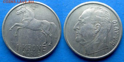 Норвегия - 1 крона 1963 года (Лошади) до 27.08 - Норвегия 1 крона, 1963