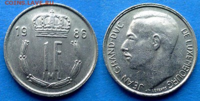 Люксембург - 1 франк 1986 года до 27.08 - Люксембург 1 франк, 1986