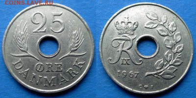 Дания - 25 эре 1967 года до 27.08 - Дания 25 эре, 1967