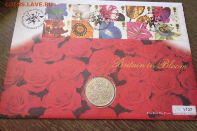 ГИБРАЛТАР - Цветущая Британия розы конв. до 30.08, 22.00 - Гибралтар 1 крона Цветущая Британия (розы) конверт_1