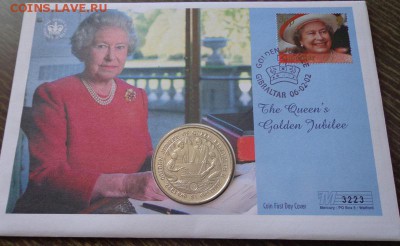 СЬЕРРА-ЛЕОНЕ - Зол. юбилей красное платье конв. 30.08, 22.00 - Гибралтар и Сьерра-Леоне 1 д Золотой юбилей (красное платье) конверт_1