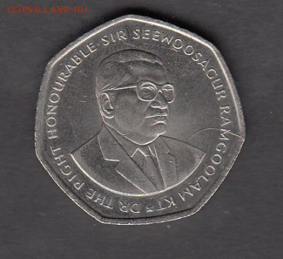 Маврикий 1997 10 рупий  без оборота до 27 08 - 211
