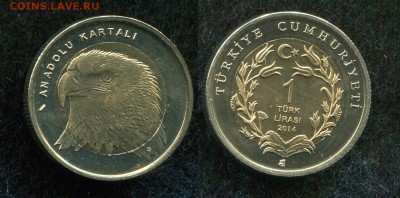1 лира 2014 Турция Орёл  до 30.08.18 в 22.00 мск - img945