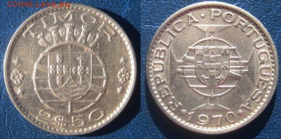 ТИМОР 2,5 эскудо 1970 г До 26-08 В 22-00 МСК - тим 25 эск