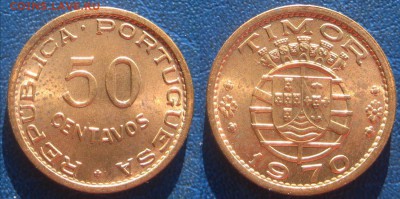 ТИМОР 50 сентаво 1970 г До 26-08 В 22-00 МСК - Тим 50 эск