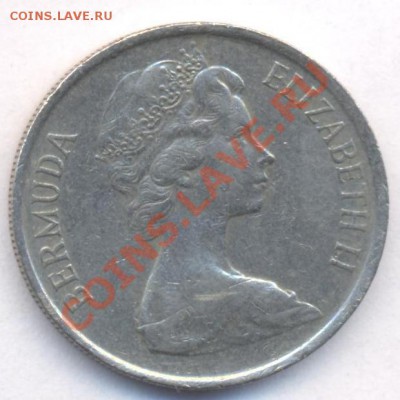 Бермудские о-ва 25 центов 1981 г. До 15.07.11 г. 21-00 МСК. - Бермуды 25