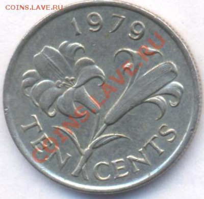 Бермудские о-ва 10 центов 1979 г.До 15.07.11 г. 21-00 МСК. - Бермуды 10.1