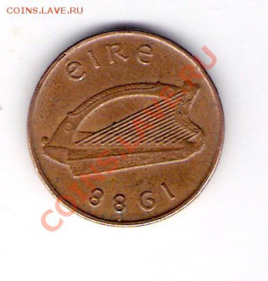 1 пенни Ирландия 1988, до 19.07.2011 22-00 мск. - сканирование0267