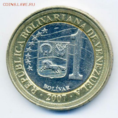 Венесуэла 1 боливар 2007 - Венесуэла_1боливар-2007_А