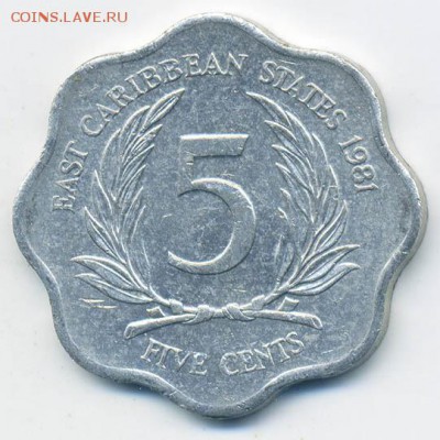 Восточные Карибы 5 центов 1981 - Восточные-Карибы_5центов-1981_Р