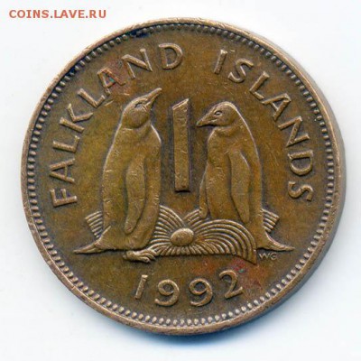 Фолкленды 1 пенни 1992 - Фолкленды_1цент-1992_Р