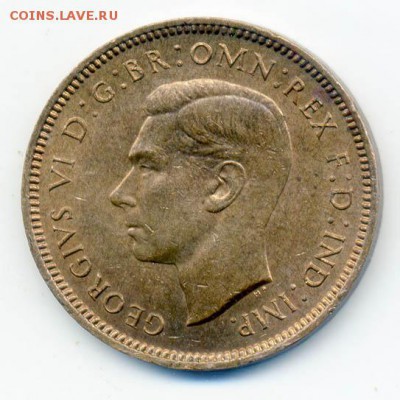 Британия фартинг 1940 - Британия_фартинг-1940_А