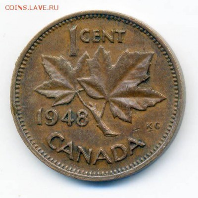 Канада 1 цент 1948 - Канада_1цент-1948_Р