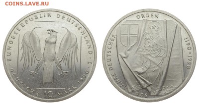 ФРГ. 10 марок 1990 г. Орден. До 29.08.19. - DSH_2327.JPG