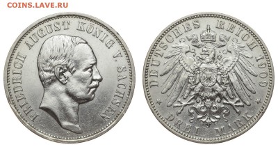 Саксония. 3 марки 1909 г. Е. Фридрих. До 29.08.19 - DSH_2353.JPG