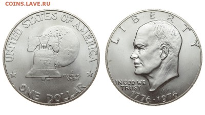 США. 1 доллар 1976 г. Эйзенхауэр. Колокол. До 29.08.19. - DSH_2367.JPG