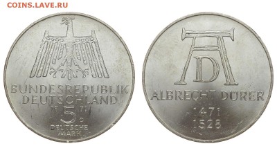 ФРГ. 5 марок 1971 г. Дюрер. До 29.08.19. - DSH_2381.JPG
