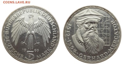 ФРГ. 5 марок 1969 г. Proof. Меркатор. До 29.08.19. - DSH_2385.JPG
