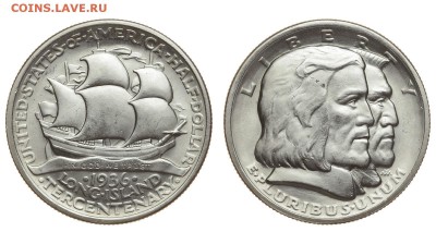 США. 50 центов 1936 г. 300 лет Лонг Айленду. До 29.08.19. - Р4.JPG