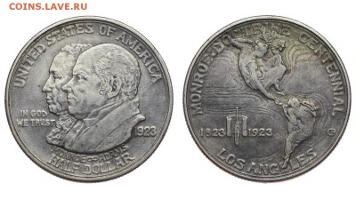 США. 50 центов 1923 г. Доктрина Монро. (2). До 29.08.19. - Р7.JPG