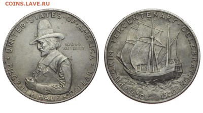 США. 50 центов 1920 г. Прибытие пилигримов. До 29.08.19. - Р8.JPG