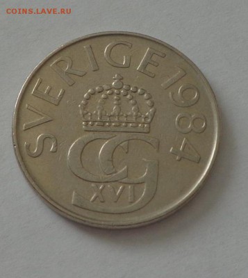 ШВЕЦИЯ - 5 крон 1984 крупная до 1.09, 22.00 - Швеция - 5 крон 19841