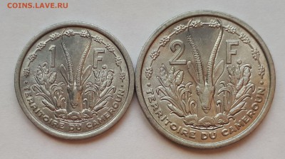Французский Камерун 1 и 2 франка 1948 UNC - 4