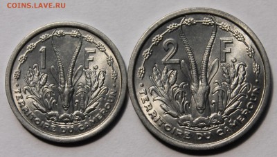 Французский Камерун 1 и 2 франка 1948 UNC - 3