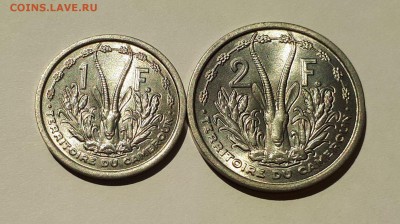 Французский Камерун 1 и 2 франка 1948 UNC - 2