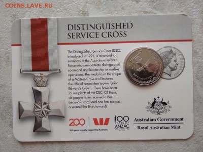 Австралия -Легенды АНЗАКа 2017 год,20 центов - 97
