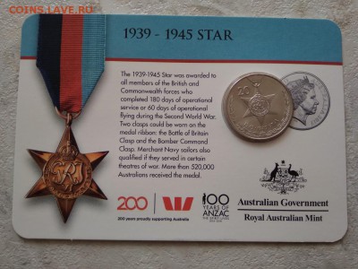 Австралия -Легенды АНЗАКа 2017 год,20 центов - 92