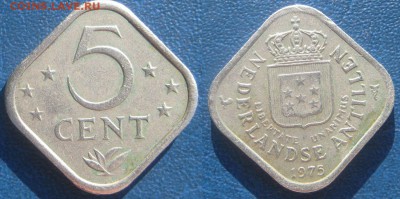 Нидерландские Антилы 5 центов 1975 г до  27-08 В 22-00МСК - 5 цет