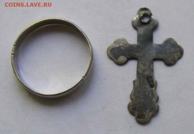Обручальное кольцо и крестик. Серебро 84 пр, до 30.08.19 - b.JPG