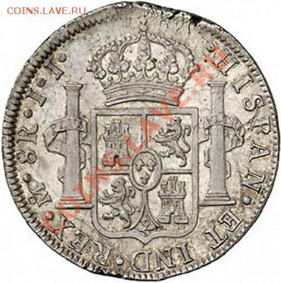 8 реалов 1821г. Испанская Мексика - 8R_FR7_rev_1821JJ_Mo