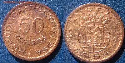 АНГОЛА 50 сентавос 1954 г До 29-08 В 22-00МСК - Ангола 50 с
