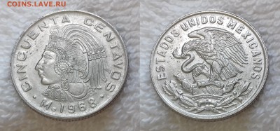 МЕКСИКА 50 сентаво 1968 до 3.09 22:00 мск - МЕКСИКА 50 сентаво 1968 20190503_1317