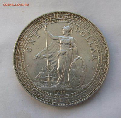 Британия. Георг V. 1 ДОЛЛАР 1911 года. Торговый. До 31.08.19 - ТРГ (2).JPG