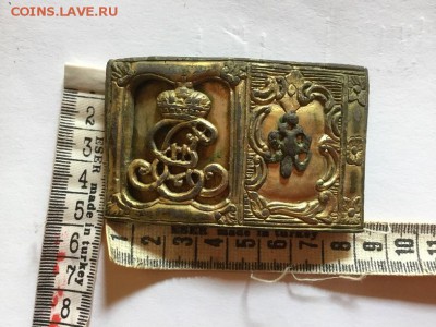 Портупейная пряжка, вензель Екатерины Великой - 2