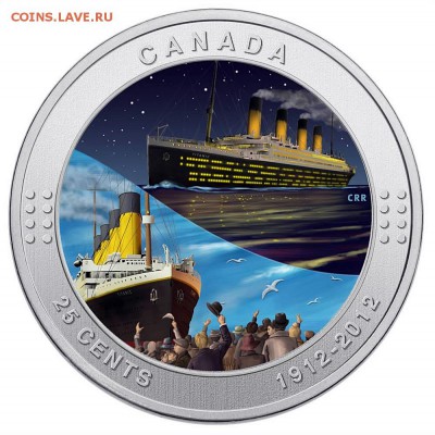 Канада 25 центов 2012.Титаник (Блистер) Цветная - Canada 25 Cents 2012 R.M.S. Titanic (2)
