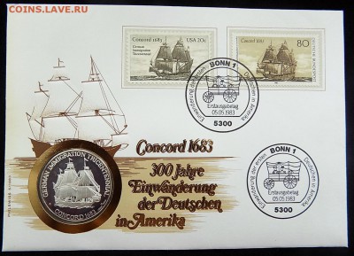 Памятный выпуск (медаль Ag в конверте) Парусник "Конкорд" - DSCN1909.JPG