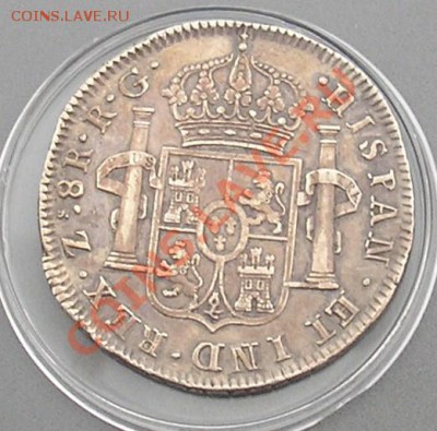 8 реалов 1821г. Испанская Мексика - zacatecas1821