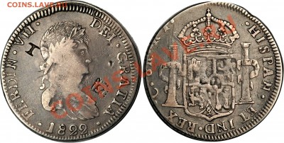 8 реалов 1821г. Испанская Мексика - image06207