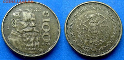 С рубля - Мексика 100 песо 1989 года до 4.09 - Мексика 100 песо 1989