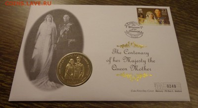 о.МЭН - крона 100 лет королеве-матери конв. до 6.09, 22.00 - о-в Мэн 1 кр 1999 Столетие королевы-матери_1.JPG